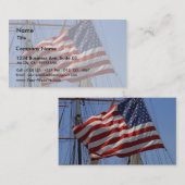 Carte De Visite Drapeaux américains (Devant / Derrière)