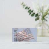 Carte De Visite Drapeaux américains (Debout devant)