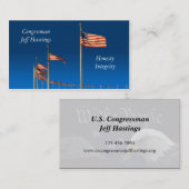 Carte De Visite Drapeaux américains (Devant / Derrière)