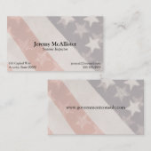 Carte De Visite Drapeaux américains transparents (Devant / Derrière)