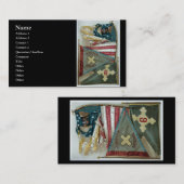 Carte De Visite Drapeaux de bataille célèbres des syndicats - plat (Devant / Derrière)