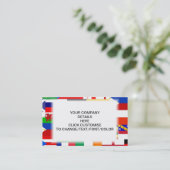 Carte De Visite Drapeaux du collage du monde (Debout devant)