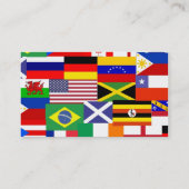 Carte De Visite Drapeaux du collage du monde (Dos)