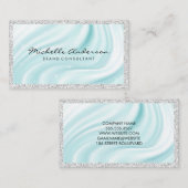 Carte De Visite Draperie de matière de soie | Éclairage | PARTIES  (Devant / Derrière)