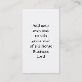 Carte De Visite Drawing de Horse (Dos)