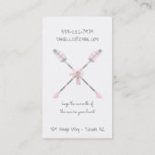 Carte De Visite Dream Catcher Flèches Boho Plumes gris rose (Dos)