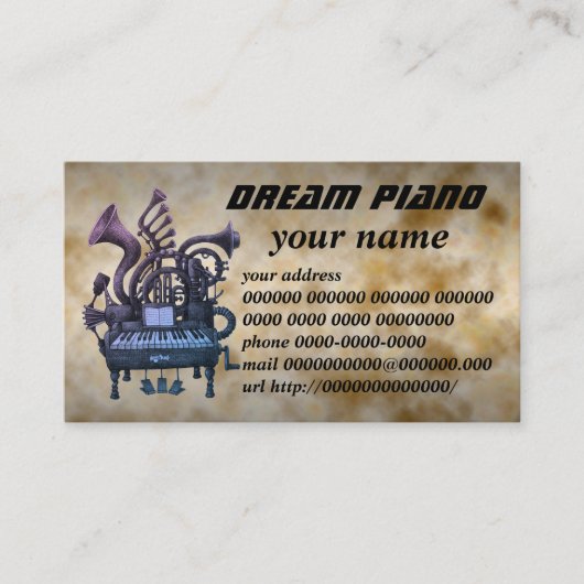 Carte De Visite dream piano (Devant)