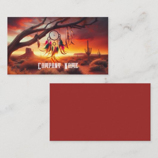 Carte De Visite Dreamcatcher dans le désert (Devant / Derrière)