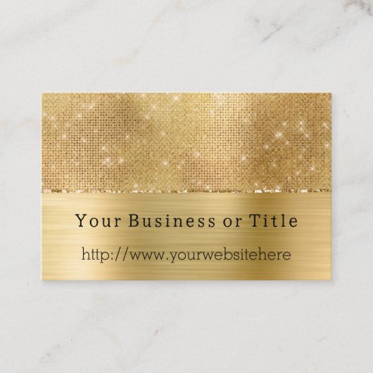 Carte De Visite Dreamy Glitzy Gold Sparkle (Devant)