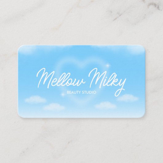 Carte De Visite Dreamy Heart Cloud Sky (Devant)