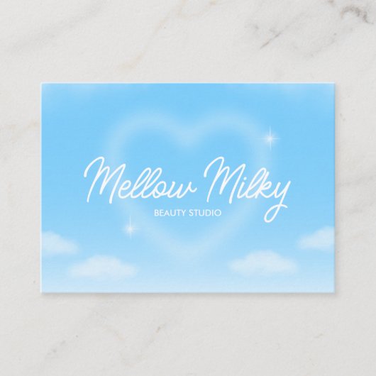 Carte De Visite Dreamy Heart Cloud Sky (Devant)
