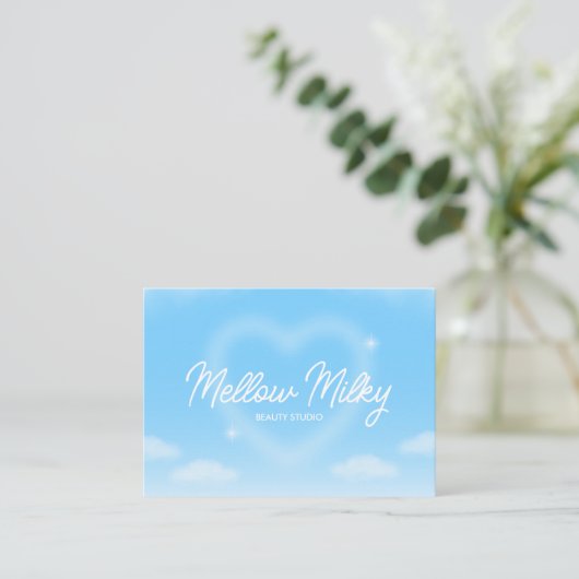 Carte De Visite Dreamy Heart Cloud Sky (Debout devant)