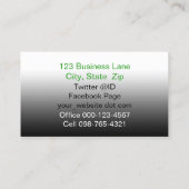 Carte De Visite Dreamy Orange et Green Sweep (Dos)