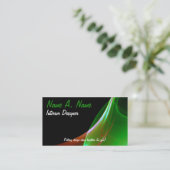 Carte De Visite Dreamy Orange et Green Sweep (Debout devant)