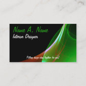 Carte De Visite Dreamy Orange et Green Sweep (Devant)