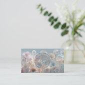 Carte De Visite Dreamy Transparent Flowers Logo (Debout devant)