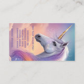 Carte De Visite Dreamy Unicorn Glitter Pastel Galaxy Cosmic Clouds (Dos)