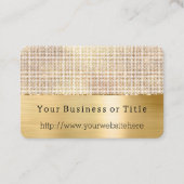 Carte De Visite Dreamy White Glitzy Gold (Devant)