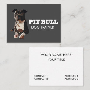 Carte De Visite Dresseur de Pitbull