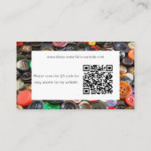 Carte De Visite Dressmaker couture couturière couturière modificat (Dos)