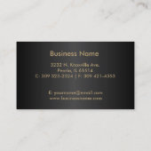 Carte De Visite Droit | Balance de la Justice | Avocat - Or et Noi (Dos)
