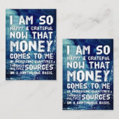 Carte De Visite Droit d'attraction Manifestation de l'argent Citat (Devant / Derrière)