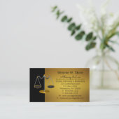 Carte De Visite Droit juridique professionnel Avocat Scales de jus (Debout devant)