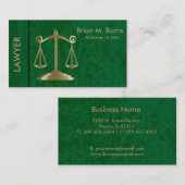 Carte De Visite Droit | Scales de justice | Personnalisable | Avoc (Devant / Derrière)