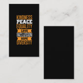 Carte De Visite Droits de l'homme Peace Love Inclusion Equality (Devant / Derrière)