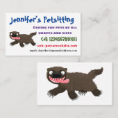 Carte De Visite Drôle animal avide de carcajou (Devant / Derrière)