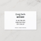 Carte De Visite Drôle 💇 Barber (Dos)