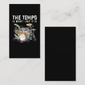 Carte De Visite Drôle Citation Drummer Drumset Rock Musicien (Devant / Derrière)