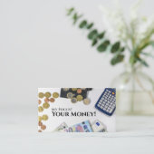 Carte De Visite Drôle comptable fiscal experts financiers argent (Debout devant)