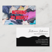 Carte De Visite Drôle conseiller de mode et drôle de pourvoirie pl (Devant / Derrière)