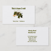 Carte De Visite Drôle de Dessin de Woodturner sur Laos (Devant / Derrière)