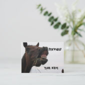 Carte de visite drôle de foin de cheval (Debout devant)