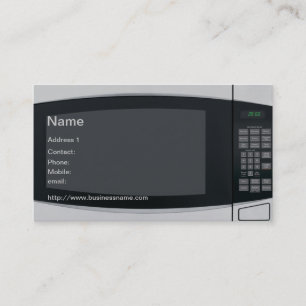 Carte de visite drôle de four à micro-ondes
