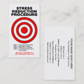 Carte de visite drôle de réduction du stress (Devant / Derrière)