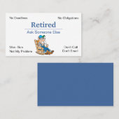 Carte De Visite Drôle De Retraite D'Entreprise (Devant / Derrière)