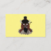 Carte De Visite Drôle dessin animé de bison de buffle (Dos)
