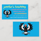 Carte De Visite Drôle dessin animé de Magpie australienne (Devant / Derrière)