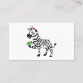 Carte De Visite Drôle dessin animé zèbre (Dos)