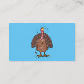 Carte De Visite Drôle dinde marron de la ferme avec des mouches de (Dos)