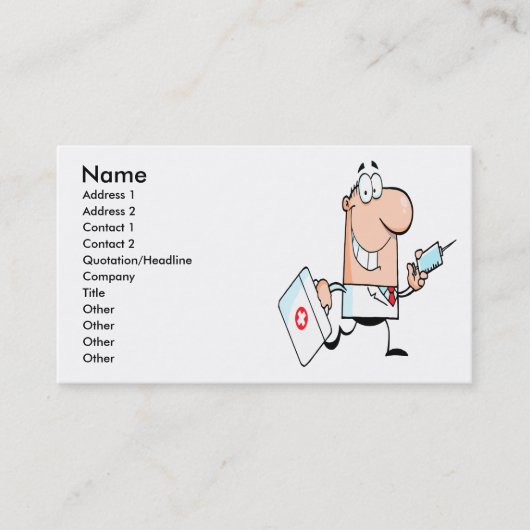 Carte De Visite drôle docteur doc sur le dessin animé (Devant)
