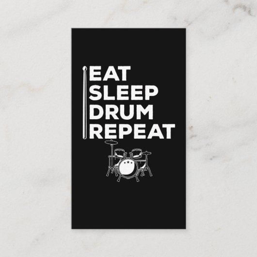 Carte De Visite Drôle Drummer Music Loover Drumming (Devant)