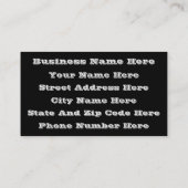 Carte De Visite Drôle Fantôme D'Halloween Dessin Passé (Dos)