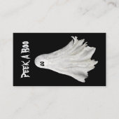 Carte De Visite Drôle Fantôme D'Halloween Dessin Passé (Devant)