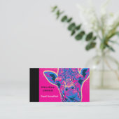 Carte De Visite Drôle Giraffe Sticking out son langue (Debout devant)