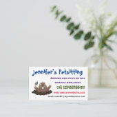 Carte De Visite Drôle gopher de poche creusant dessin dessin de de (Debout devant)