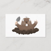 Carte De Visite Drôle gopher de poche creusant dessin dessin de de (Dos)